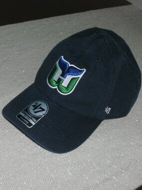 NWT Hartford Whalers NHL '47 Franchise Vintage Navy Blue Fitted Hat Cap size XL